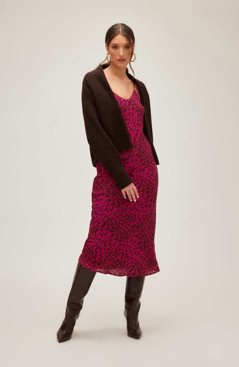 FIFTEEN TWENTY Ribbed Open Front Crop Cardigan, Alternate, color,