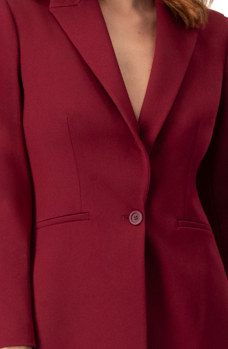IVONNE Tailored Single-Button Blazer, Alternate, color, Wine