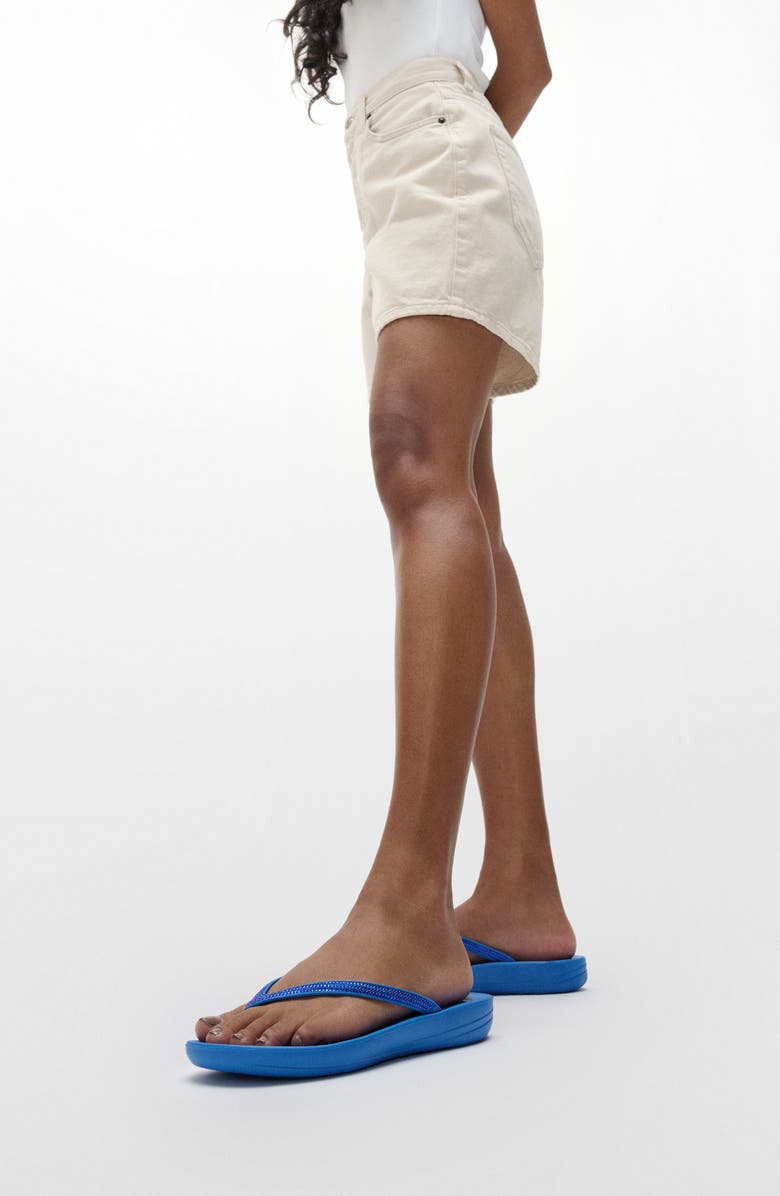 FitFlop iQushion<sup>™</sup> Splash Crystal Flip Flop, Alternate, color, French Blue