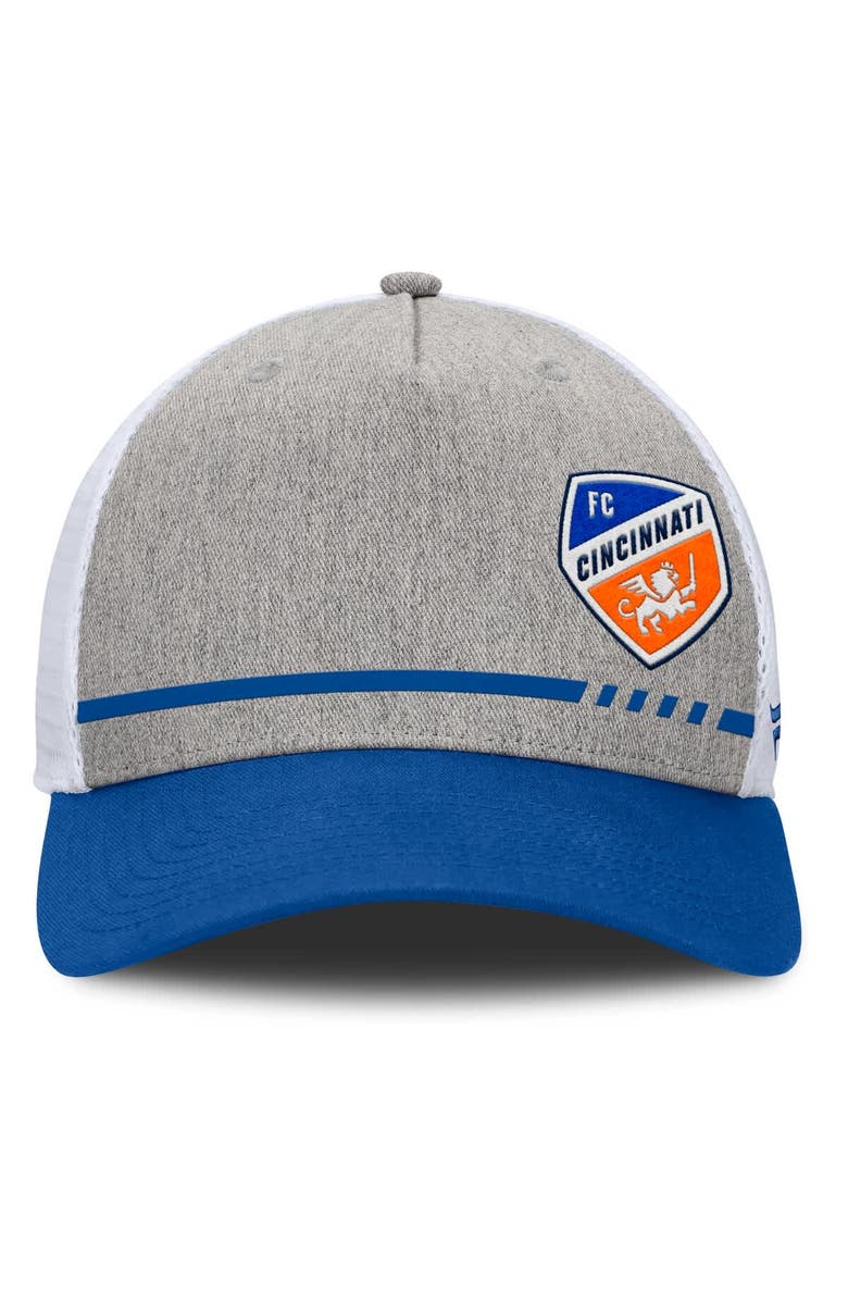 FANATICS Men's Fanatics Heather Gray FC Cincinnati Low Block Trucker Adjustable Hat, Alternate, color, Heather Gray