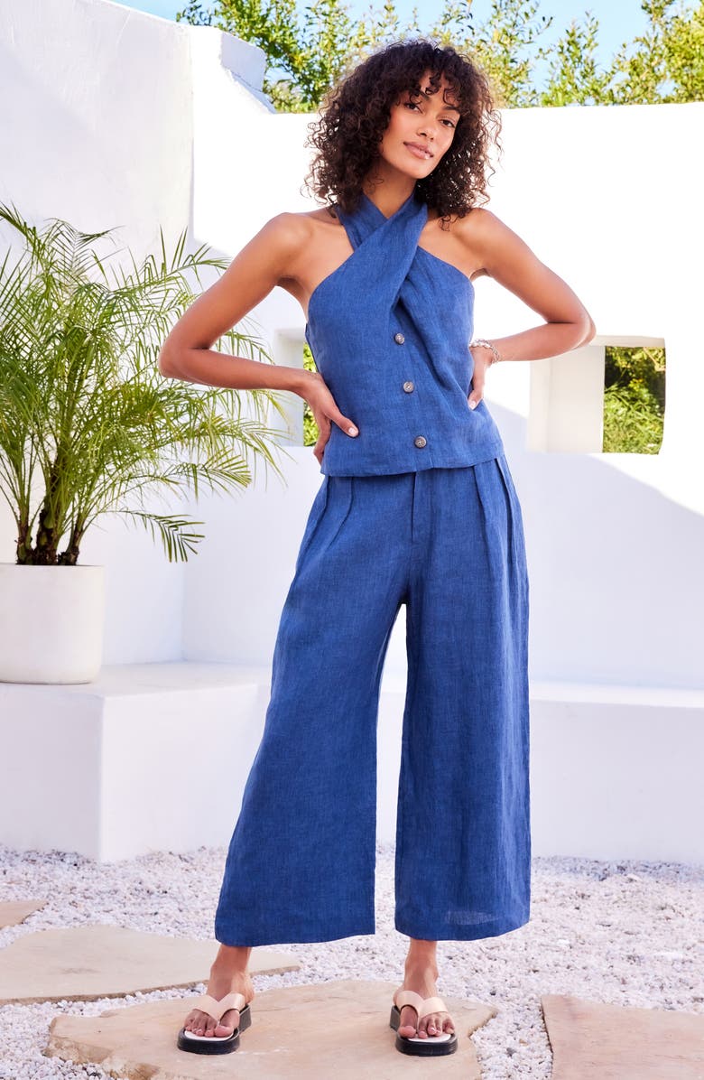 FIFTEEN TWENTY Sadie Linen Crop Wide Leg Pants, Alternate, color, 