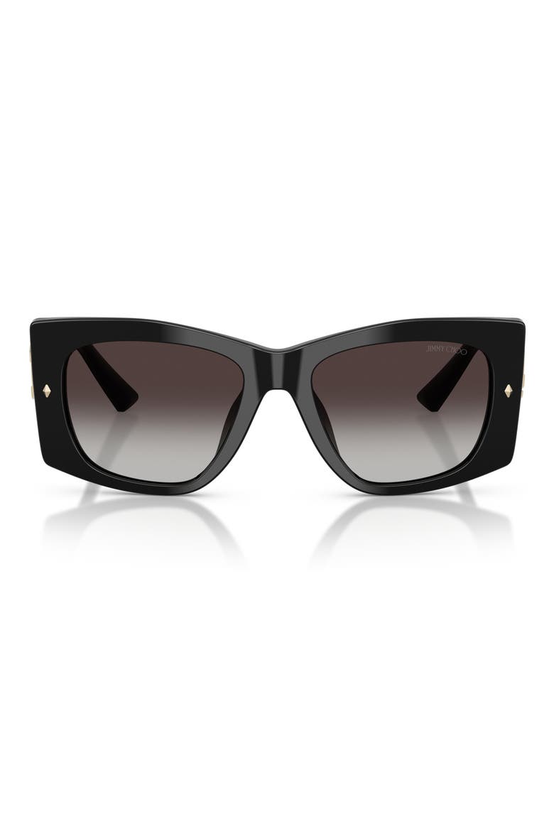 54mm Butterfly Sunglasses, Main, color, BLACK / GREY GRADIENT
