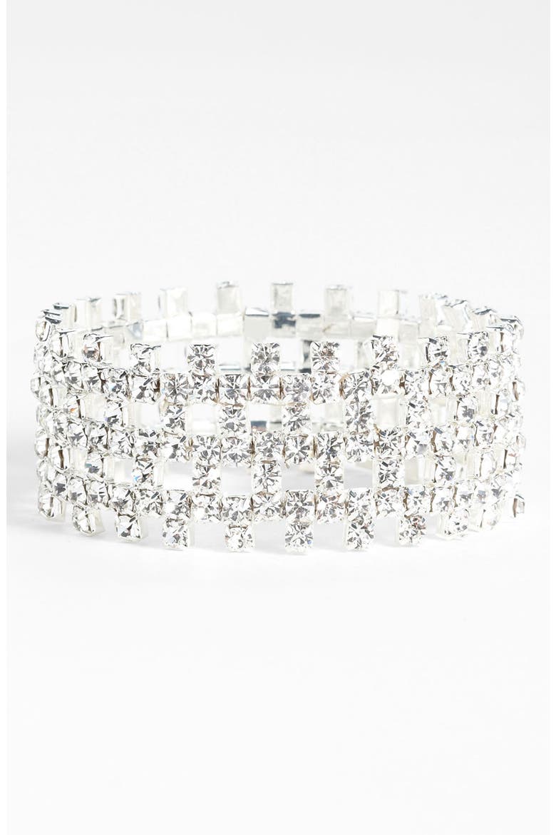 Stretch Bracelet, Main, color, SILVER/ CLEAR
