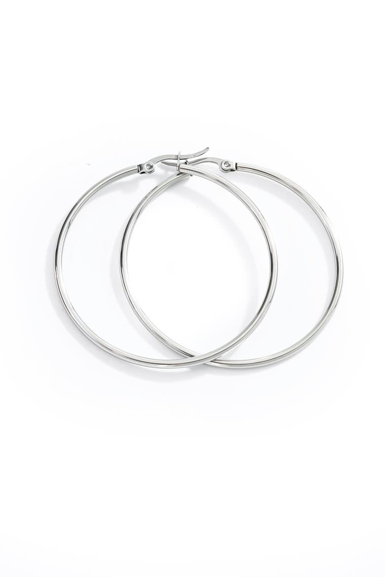 Lynette Large Hoop Earrings, Alternate, color, Silver