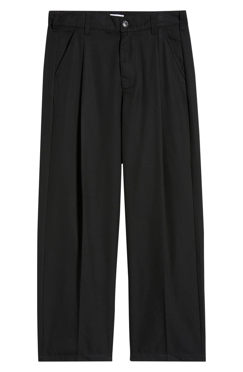 Obey Otis Pleated Twill Pants, Alternate, color, Black