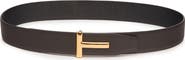 TOM FORD T Icon Reversible Soft Grain Leather Belt