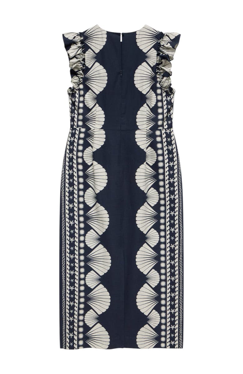 MINT VELVET Shell Print Column Midi Dress, Alternate, color,