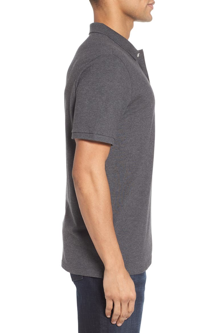 Regular Fit Piqué Polo, Alternate, color, CHARCOAL