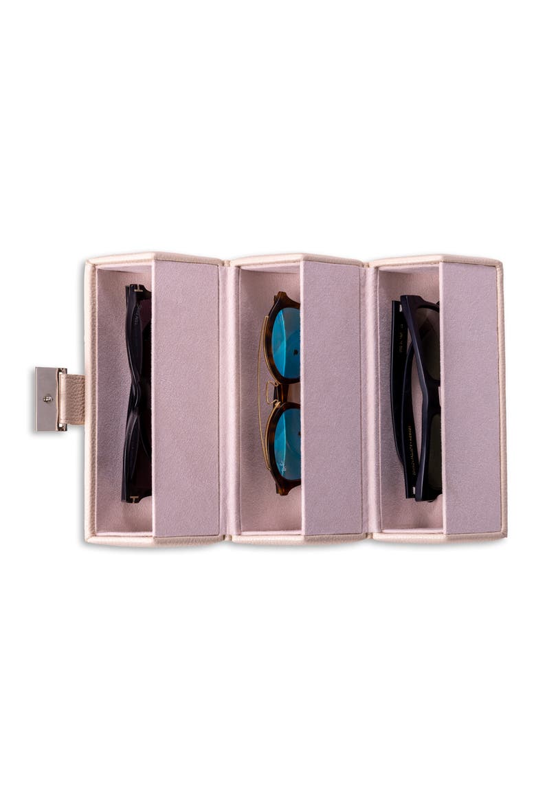 Leather Sunglass Storage Case, Alternate, color, CREAM
