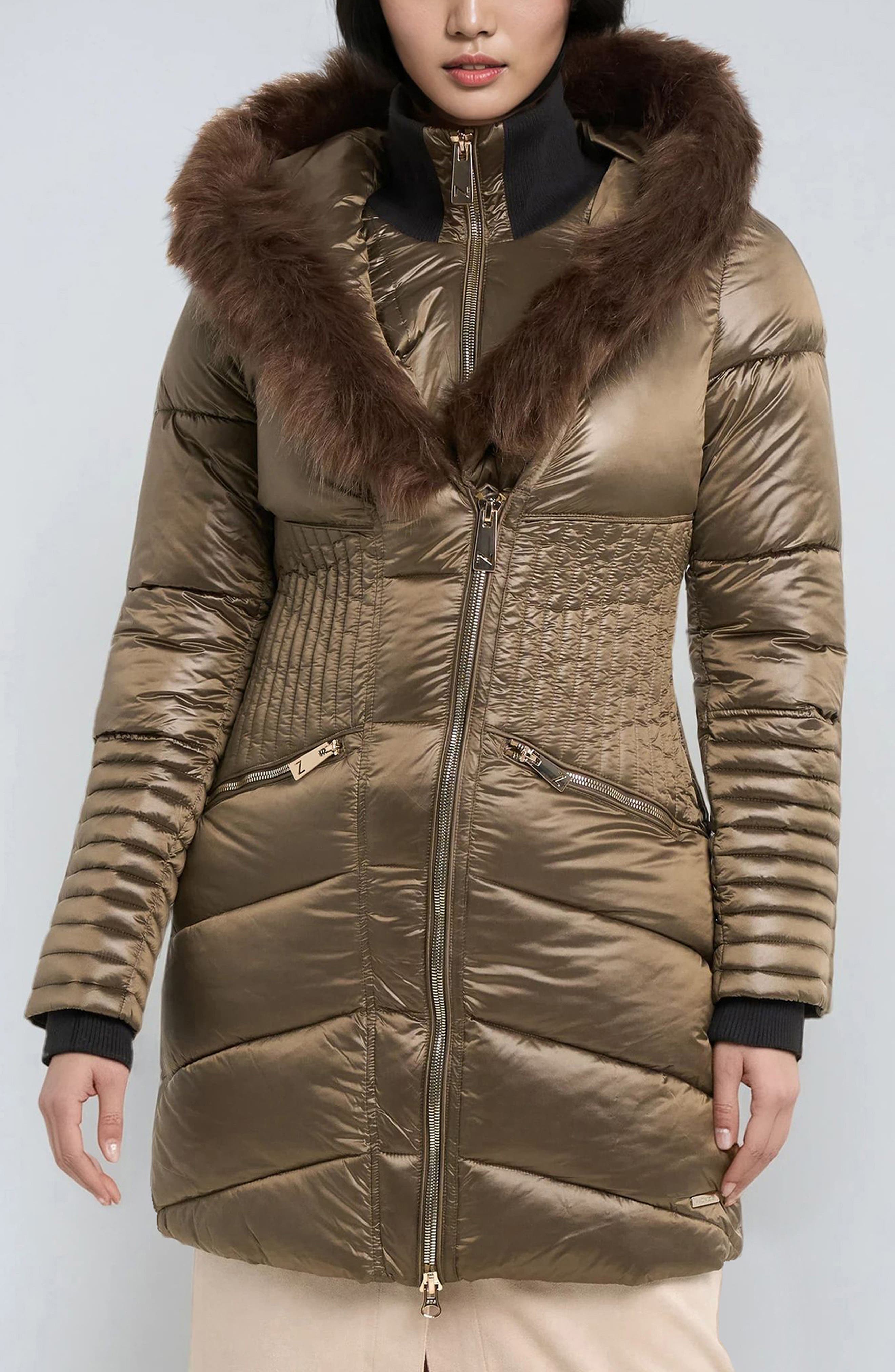 Noize Gigi-El Faux Fur Trim Hooded Parka