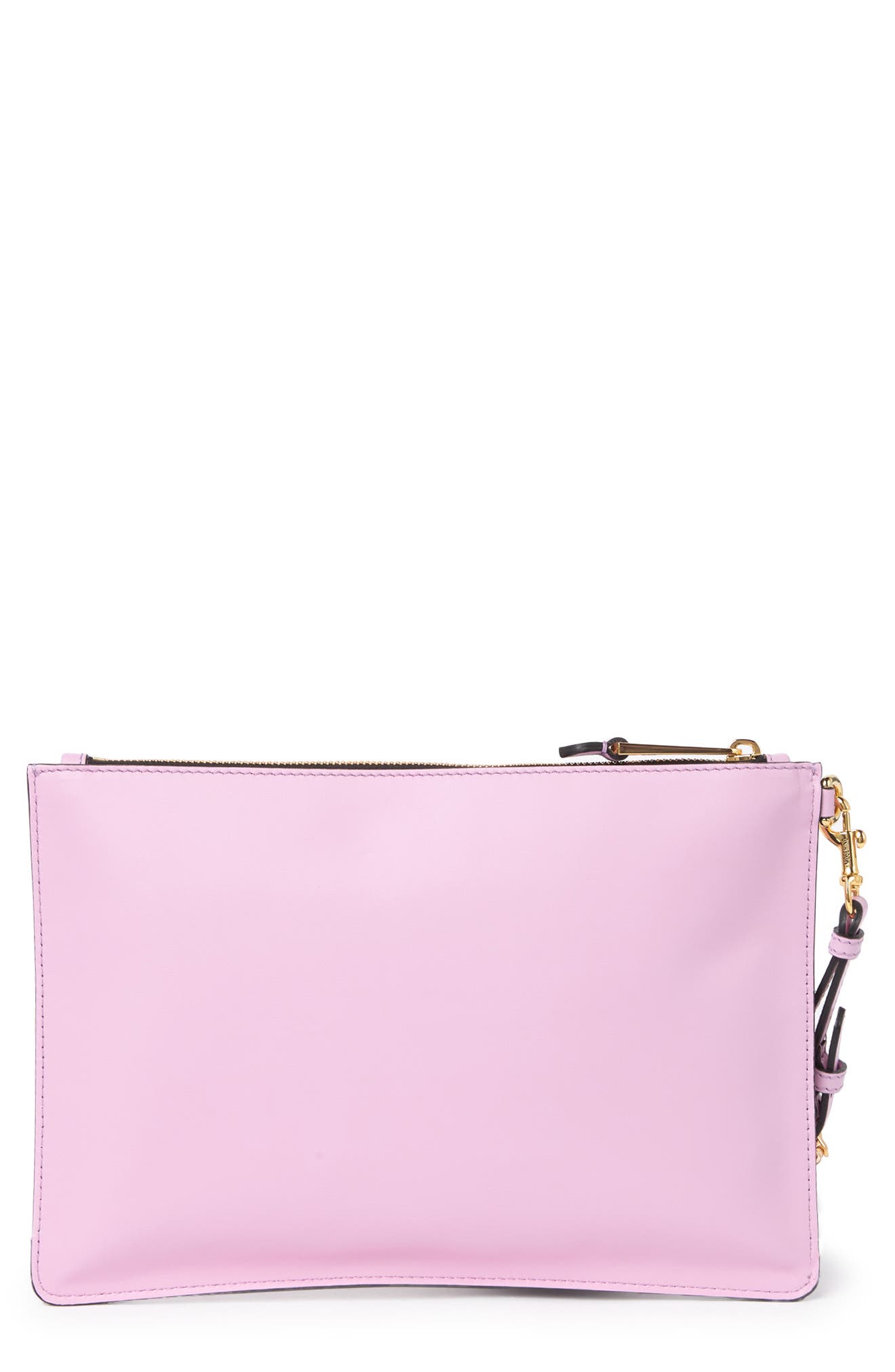 Moschino Embroidered Teddy Zip Pouch, Alternate, color, 