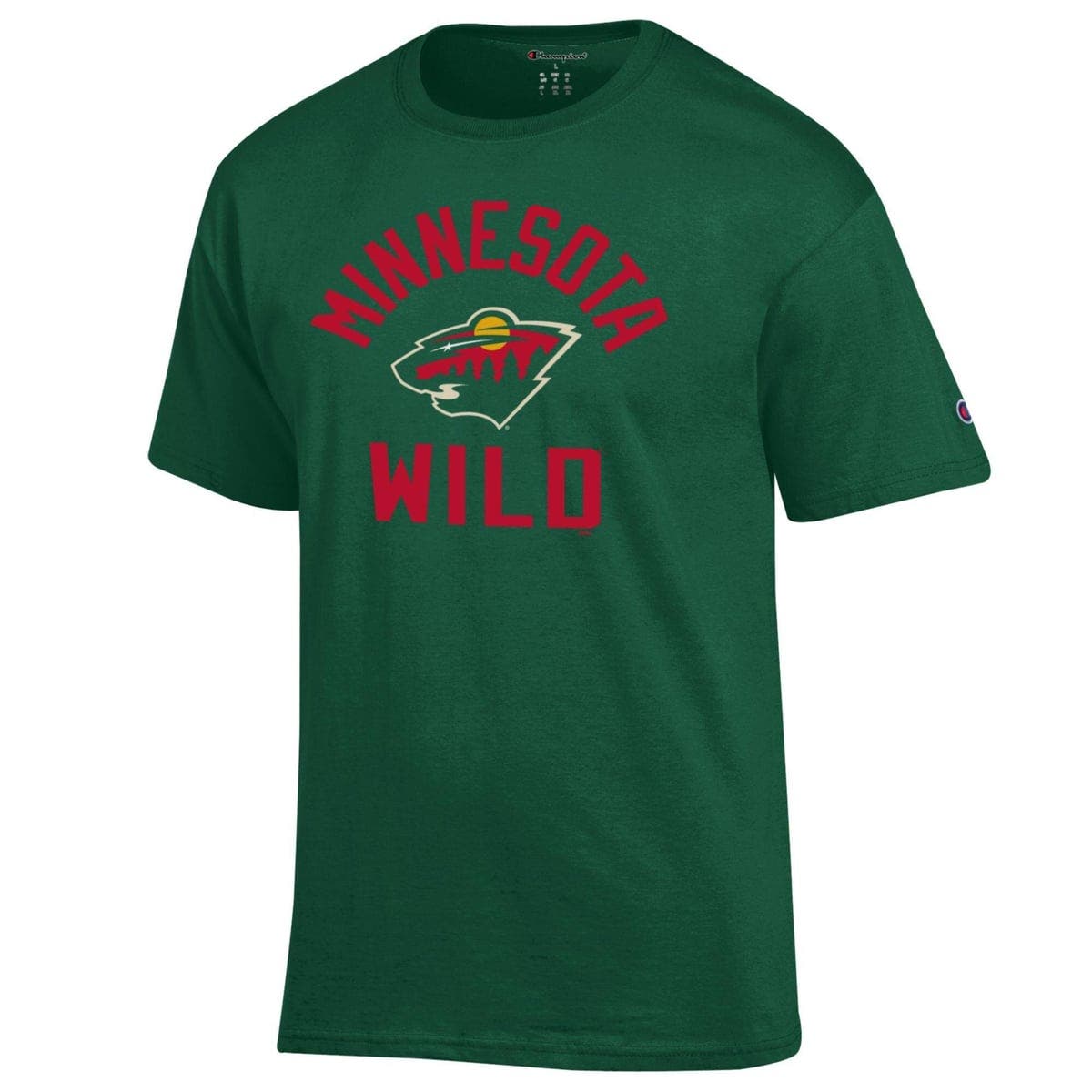Champion Men's Champion Green Minnesota Wild Primary Logo Jersey T ...