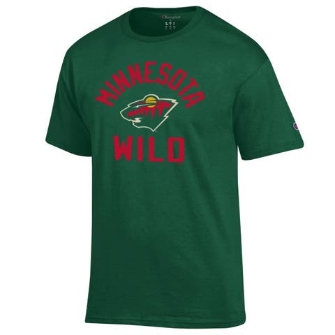 Men's Champion Green Minnesota Wild Primary Logo Jersey T-Shirt