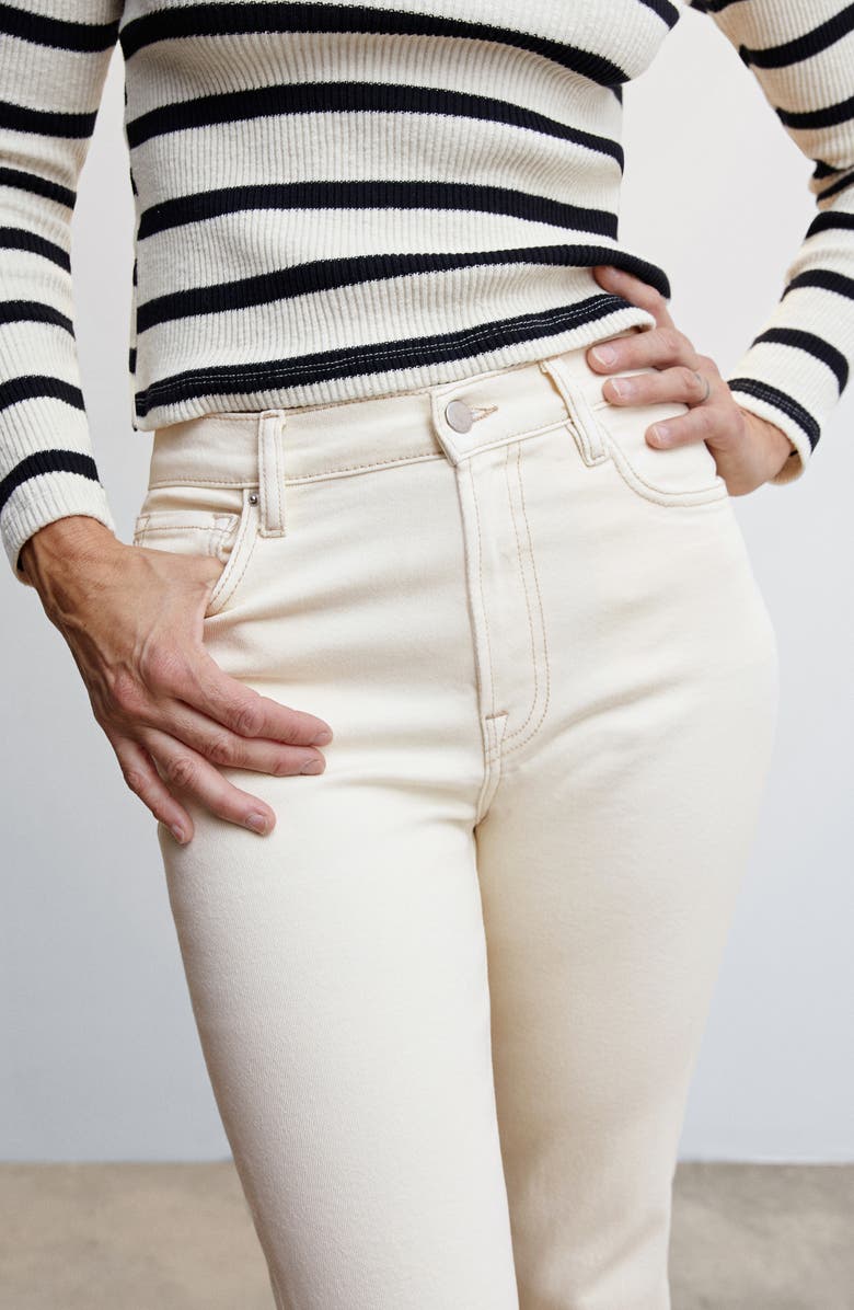 MANGO Crop Flare Jeans, Alternate, color,