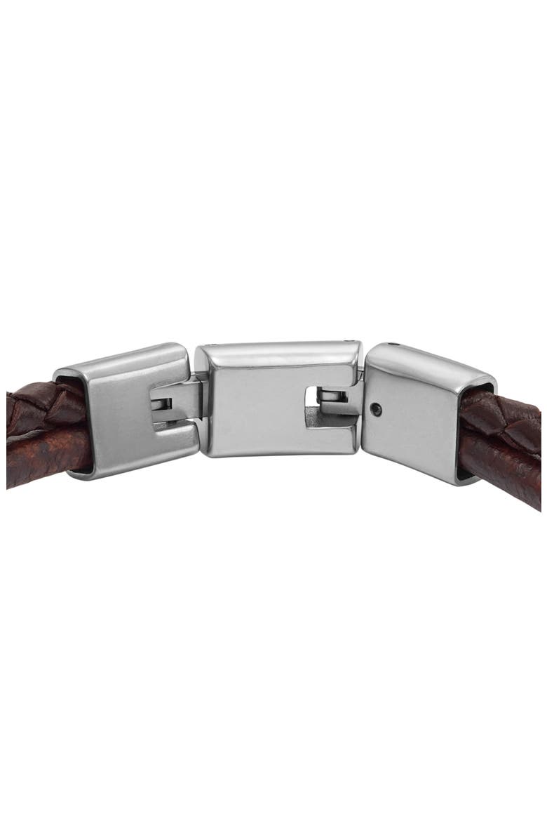Machine Multi-Strand Leather Bracelet, Alternate, color, SILVER