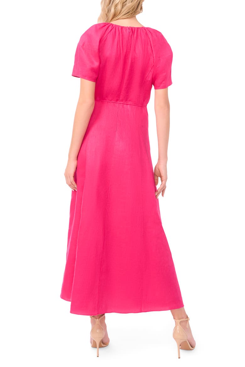 Allison Raglan Sleeve Linen Maxi Dress, Alternate, color, BEETROOT PINK