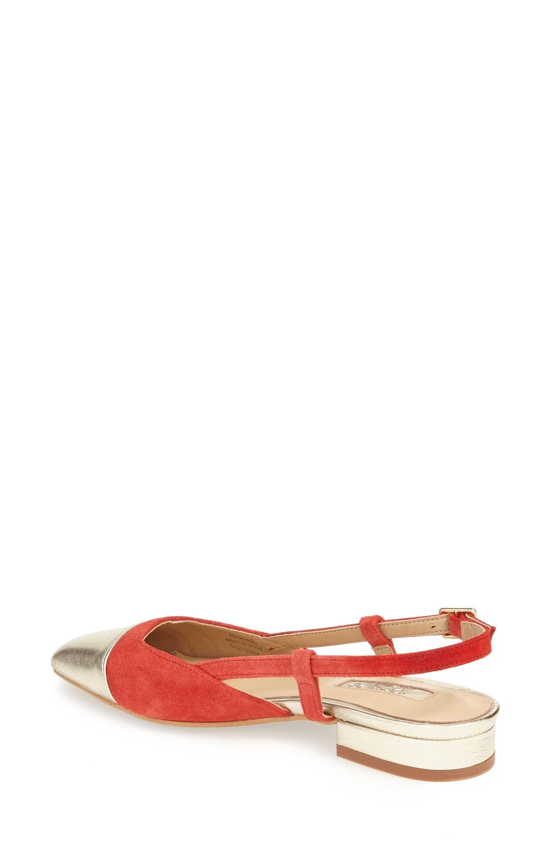 Topshop 'Kiss Me' Cap Toe Slingback Flat, Alternate, color, 