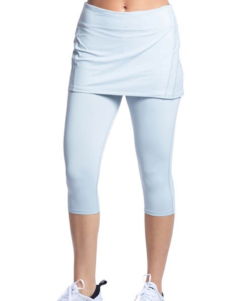 Bloquv Women's Skort With Capri Leggings With Sun And Uv Protection