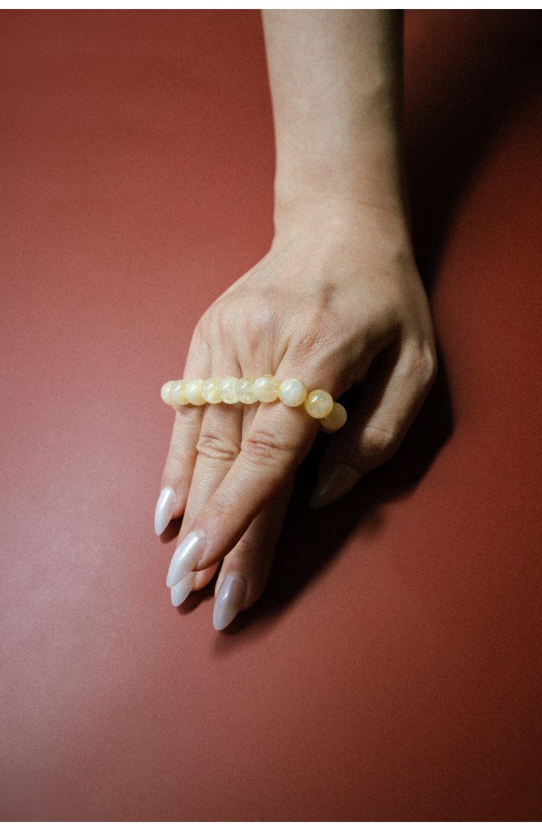 seree Manifest Collection Abundance Yellow Crystal Beaded Bracelet, Alternate, color, Yellow