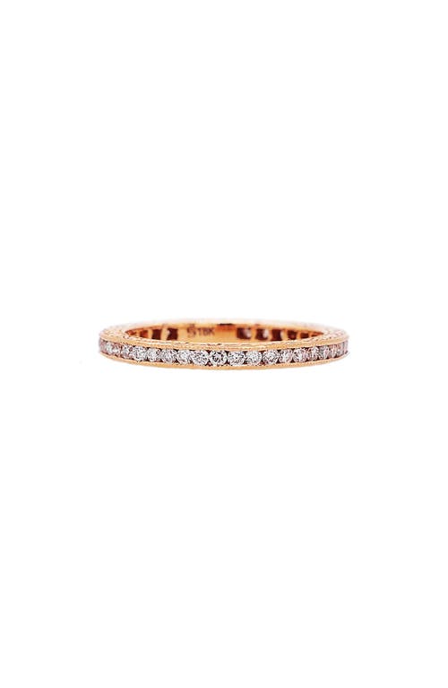 Sethi Couture Channel Set Diamond Ring in Rose Gold 