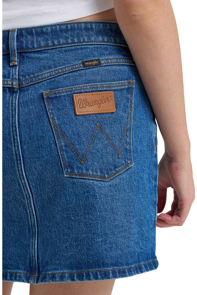 Western Denim Miniskirt, Alternate, color, CAROLINA