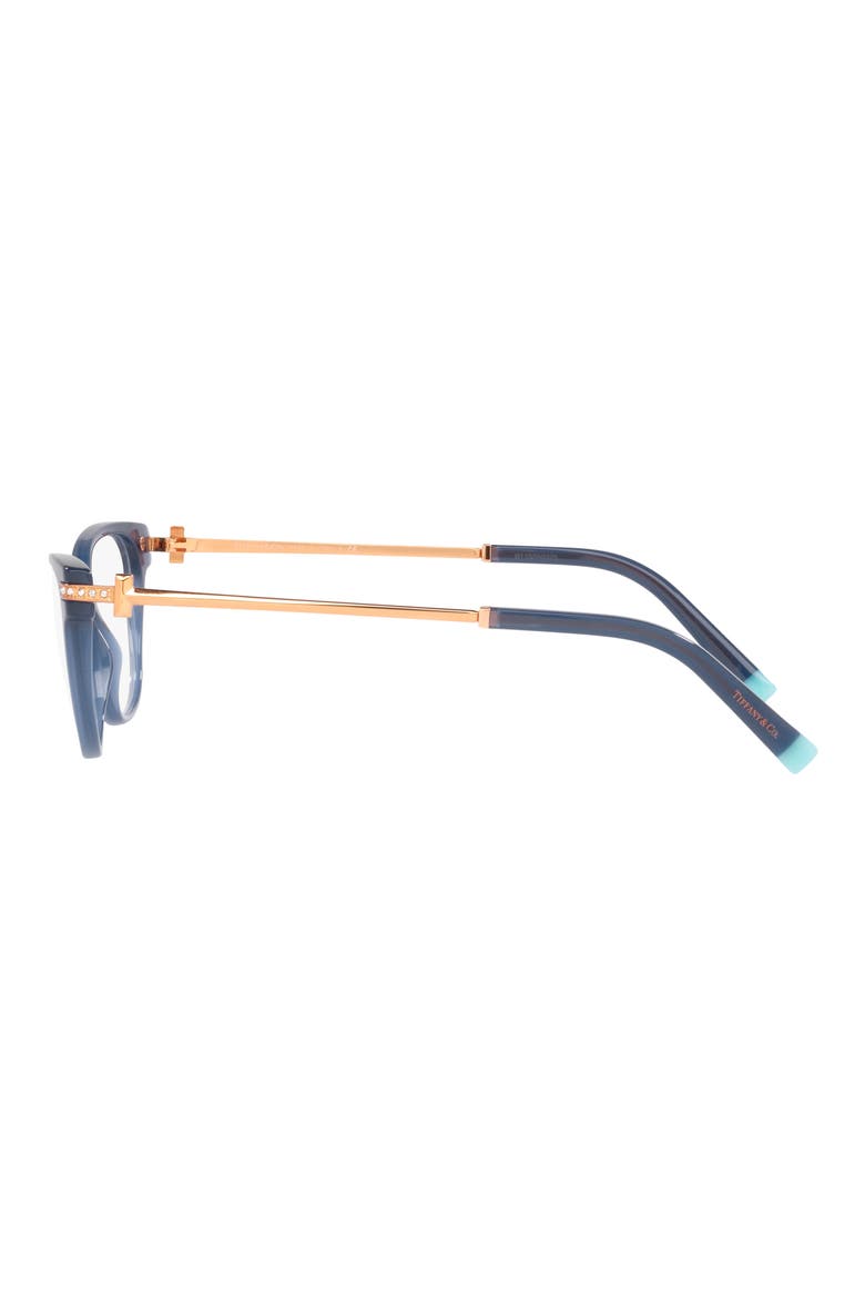 52mm Cat Eye Optical Glasses, Alternate, color, OPAL BLUE