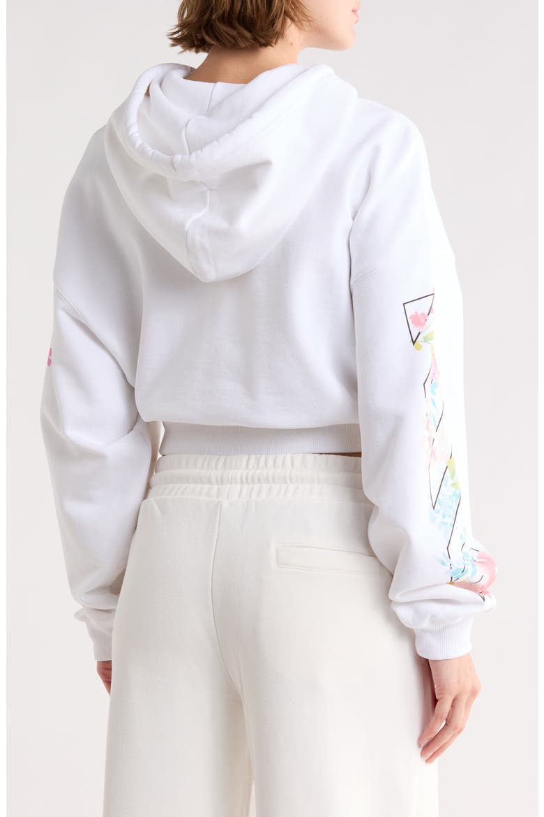 Crop Graphic Hoodie, Alternate, color, BRIGHT WHITE