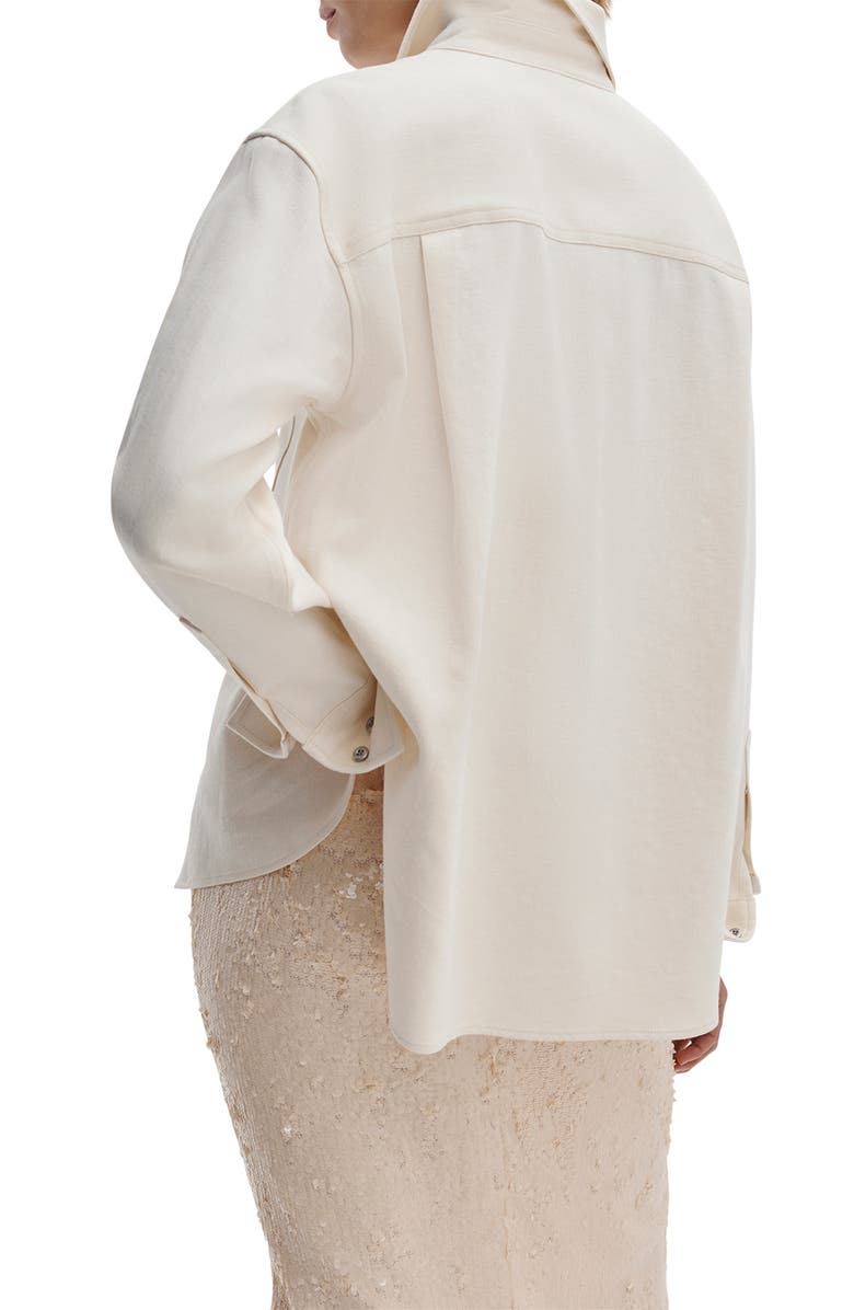 rag & bone Connie Ultra Featherweight Denim Button-Up Shirt, Alternate, color, Ecru