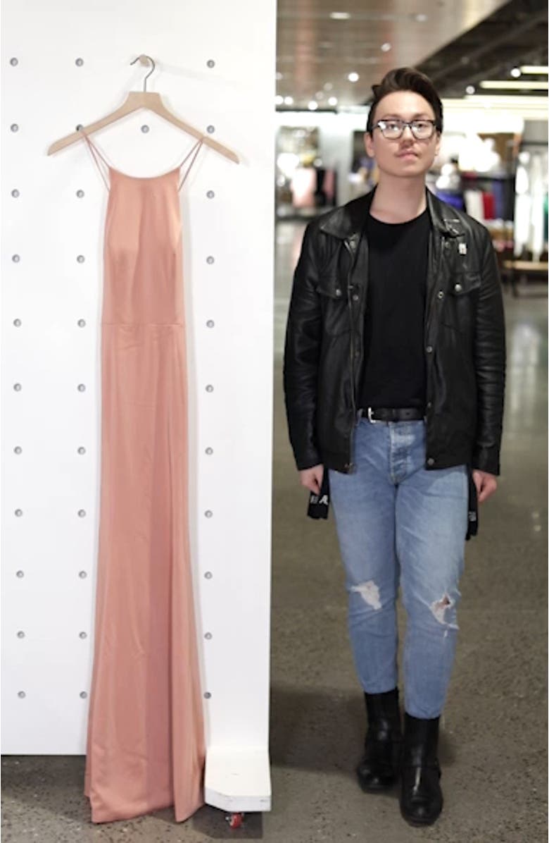 Naomi Luxe Crepe Halter Gown, sales video thumbnail