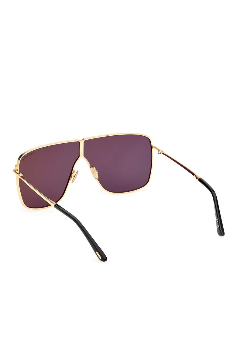Huxley 68mm Oversize Navigator Sunglasses, Alternate, color, SHINY DEEP GOLD / SMOKE