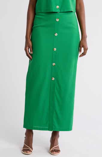 BY DESIGN Abby Button Front Maxi Skirt
