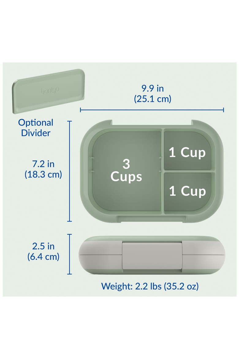 Chill Leak-Proof Lunch Box, Alternate, color, CLAY GREEN/ GRAY