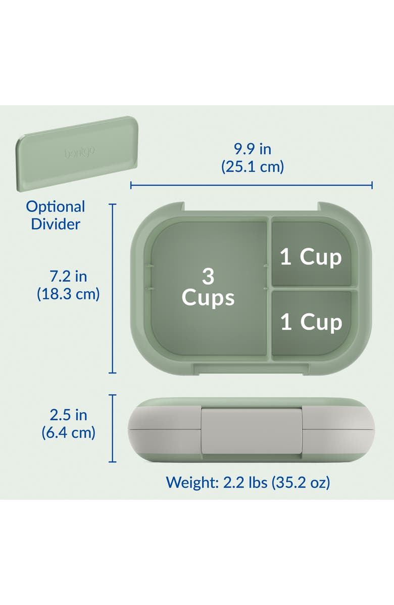 BENTGO Chill Leak-Proof Lunch Box, Alternate, color, Clay Green/ Gray