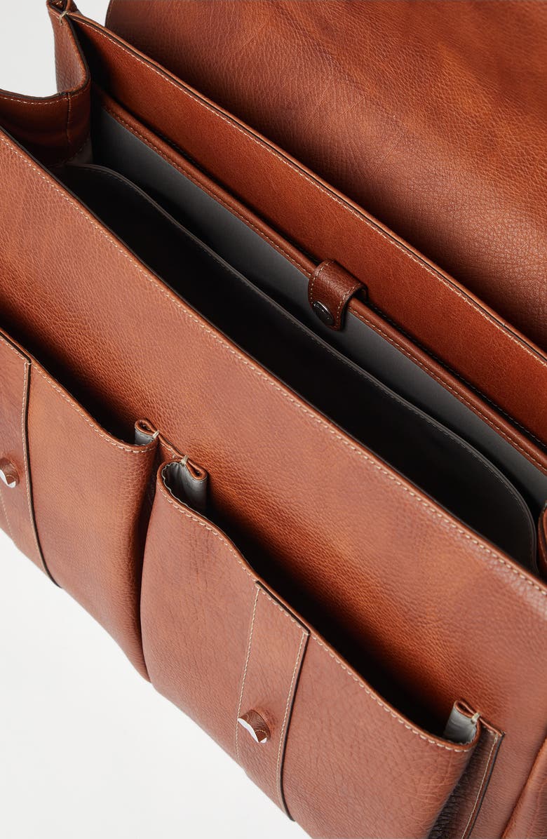Brunello Cucinelli Grained calfskin briefcase, Alternate, color,