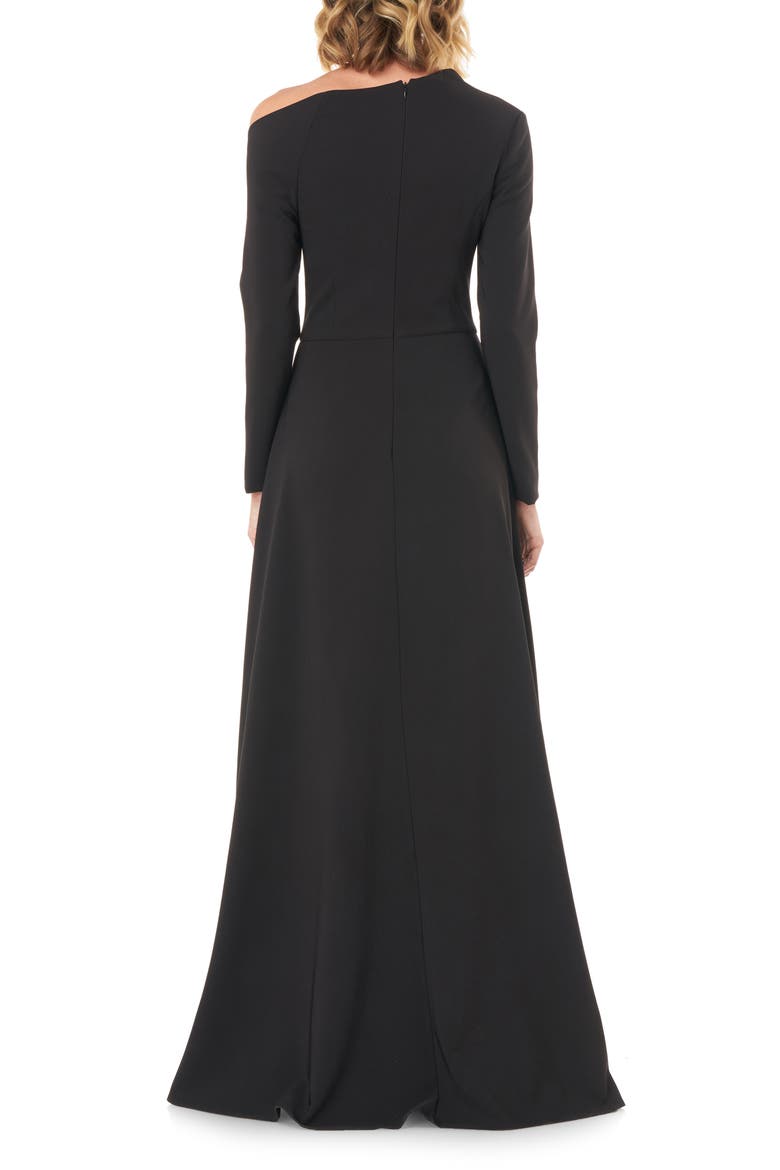 One-Sleeve Maxi Romper, Alternate, color, BLACK