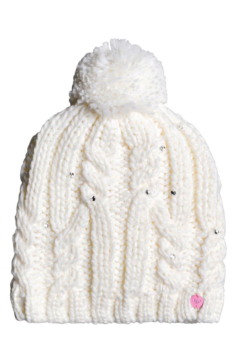 Roxy Shooting Star Pom Beanie, Main, color,