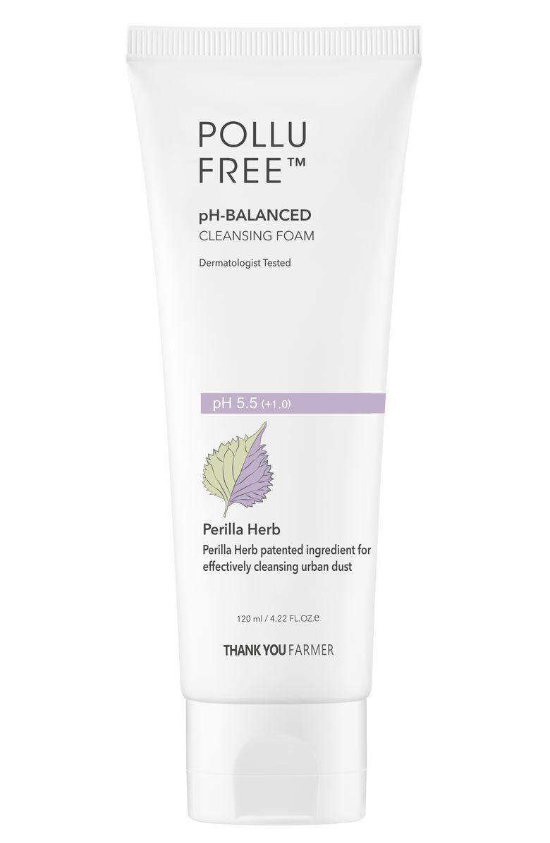 THANK YOU FARMER Pollufree pH-Balanced Cleansing Foam, Main, color, White