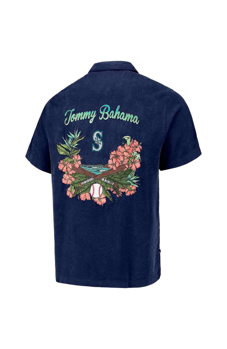 Tommy Bahama Men's Tommy Bahama Navy Seattle Mariners Baseball Bay Button-Up Shirt, Alternate, color, 