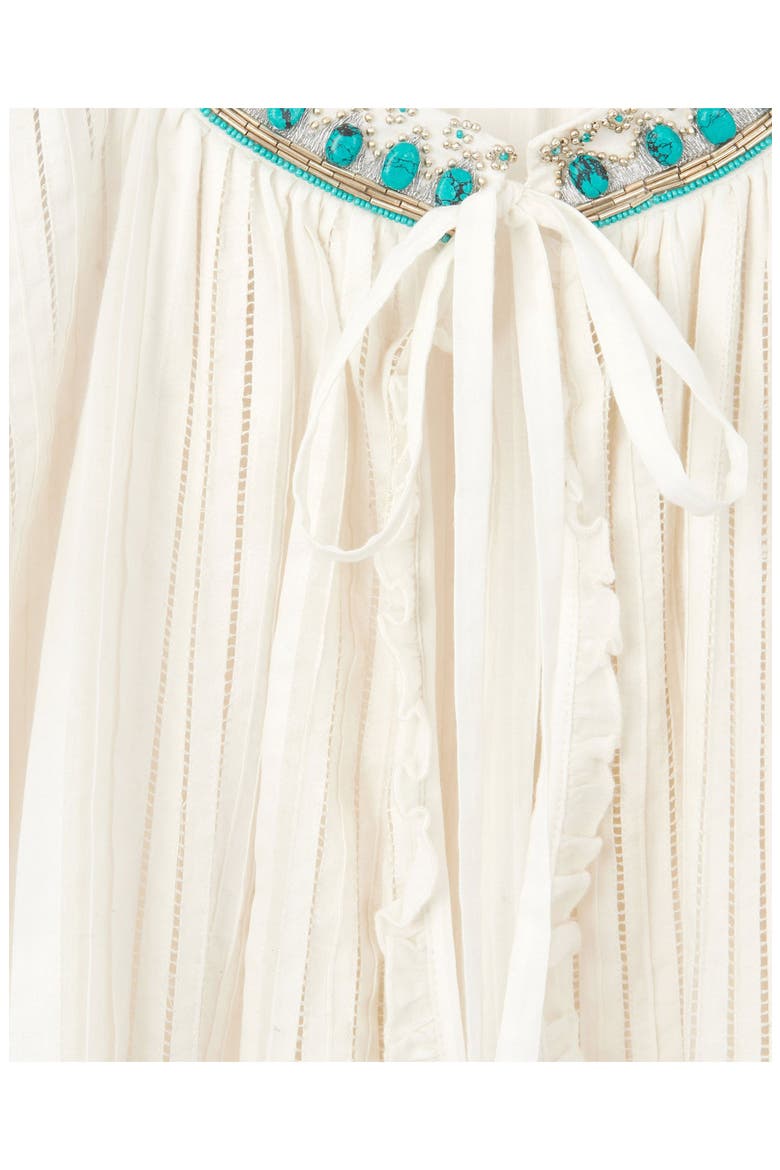 Afir Striped Cotton Sleeveless Dress, Alternate, color, Beige