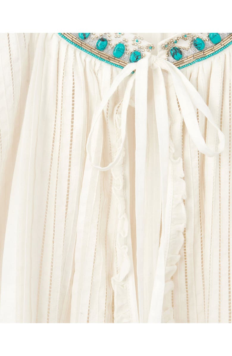 Fortela Afir Striped Cotton Sleeveless Dress, Alternate, color, Beige