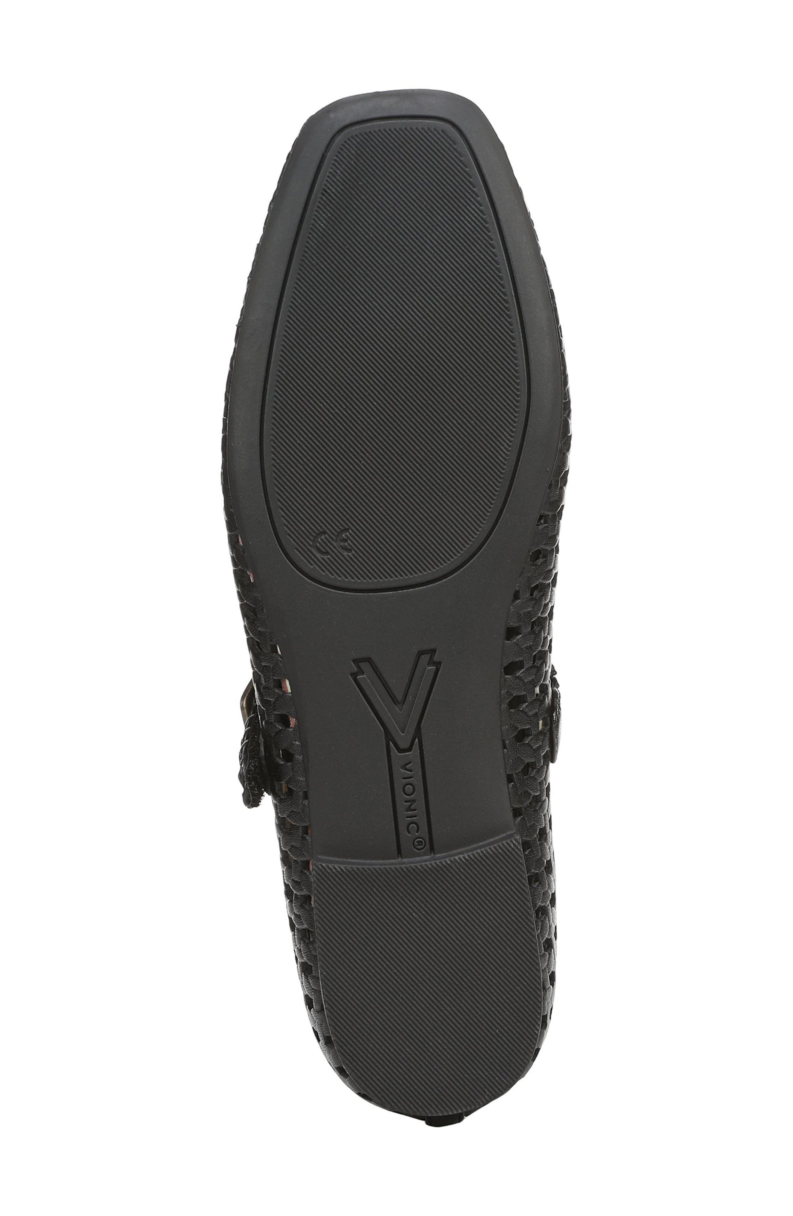 Vionic Alameda Woven Mary Jane Flat, Alternate, color, Black