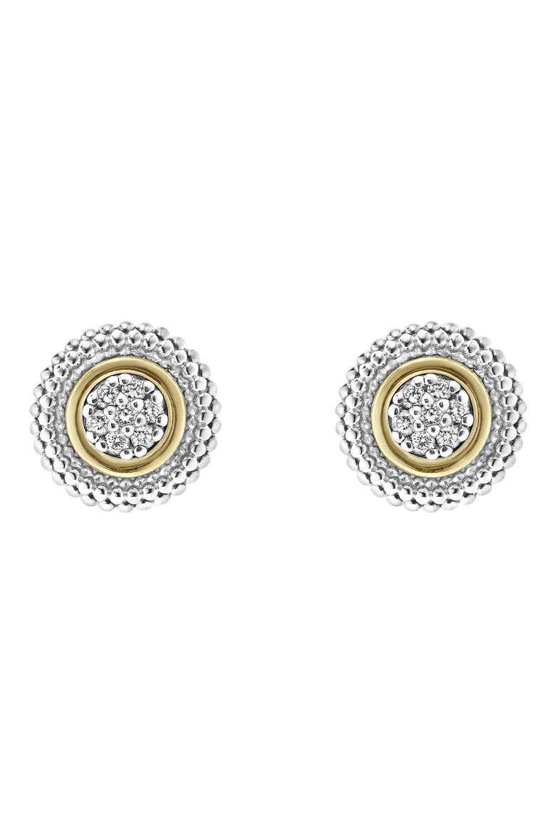 Caviar Diamond Stud Earrings, Main, color, DIAMOND