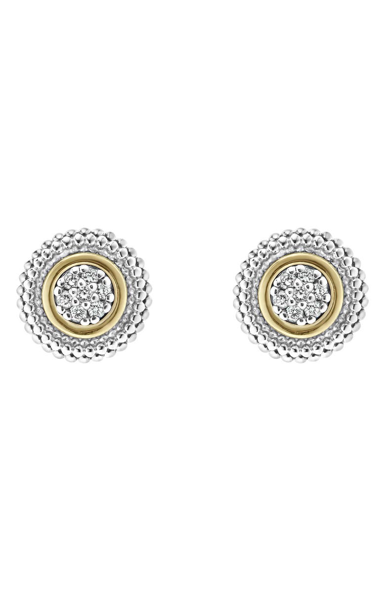 LAGOS Caviar Diamond Stud Earrings, Main, color, 