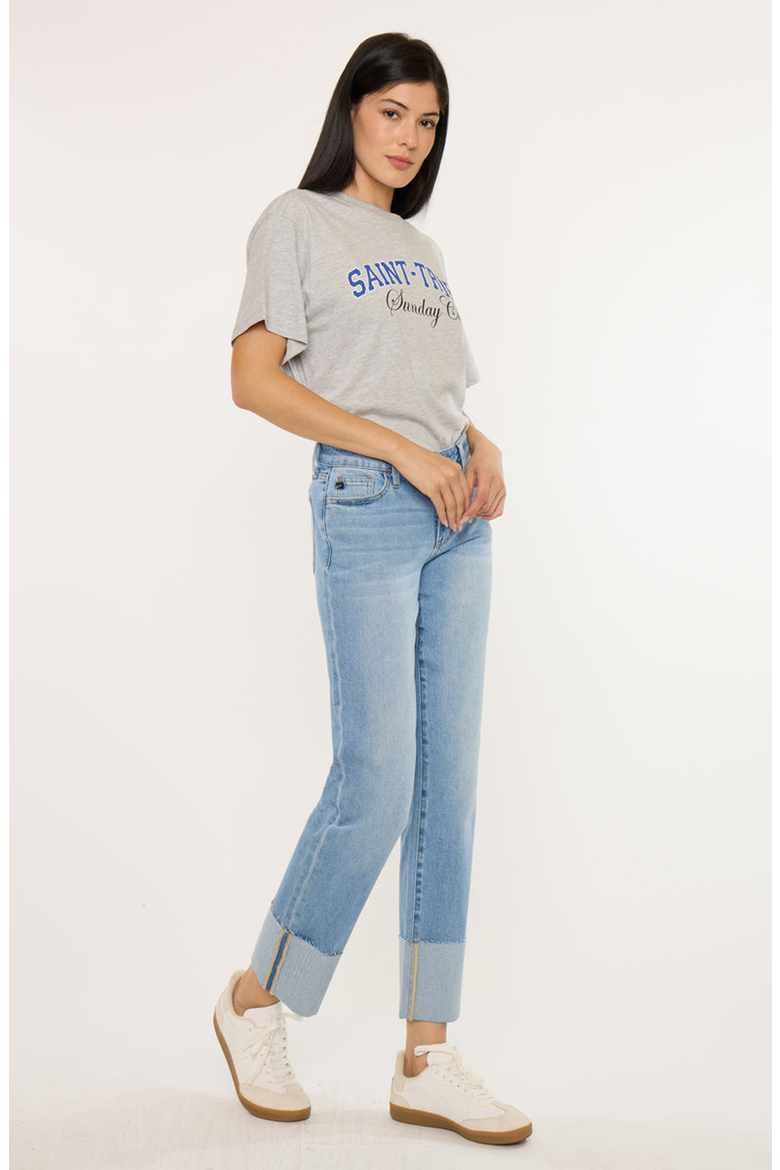 Tiffany Essentials Low Rise Straight Jeans, Alternate, color, Medium Light