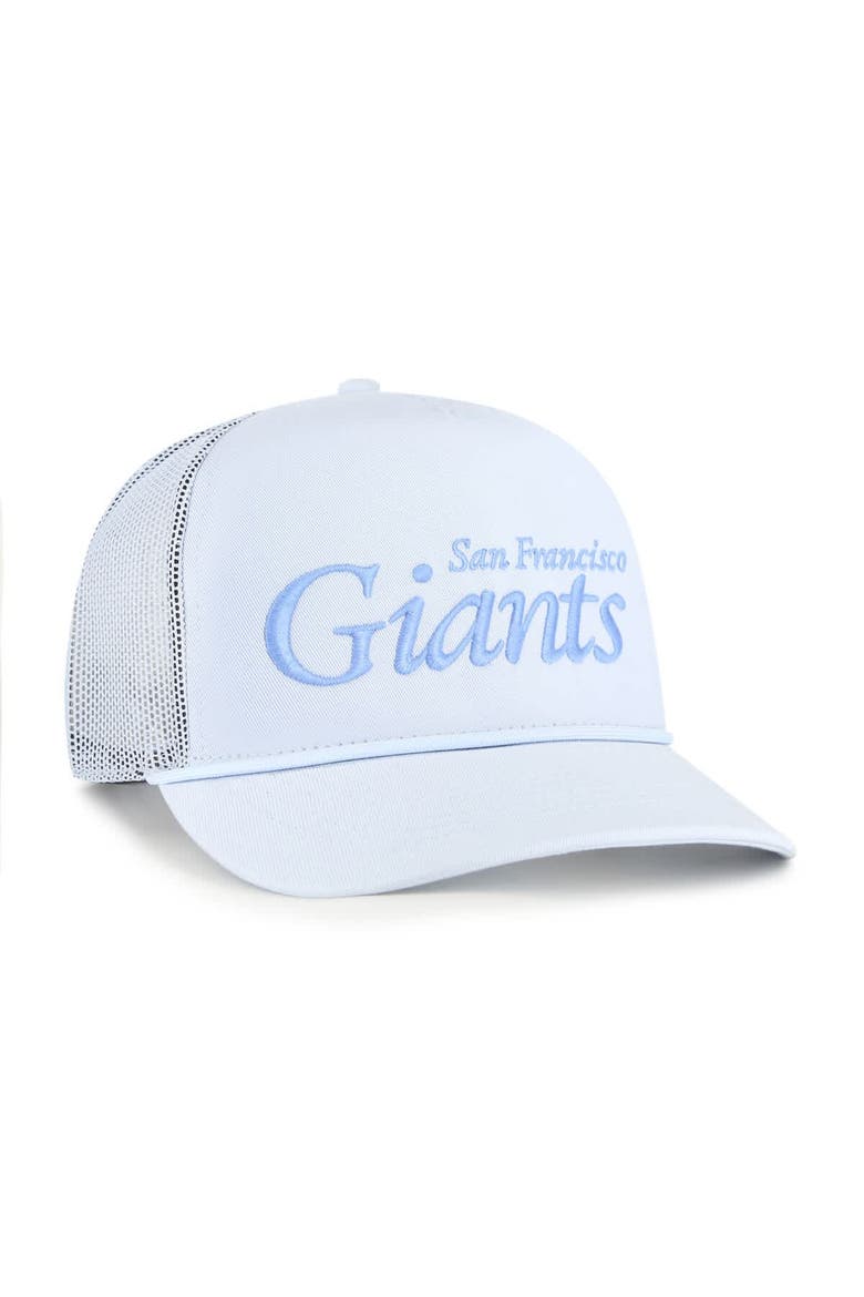 Men's '47 Light Blue San Francisco Giants Foundation Script Hitch Adjustable Trucker Hat, Alternate, color, Light Blue