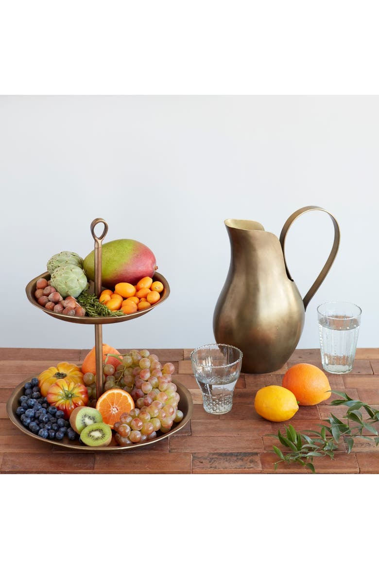 Galina Tiered Platter, Alternate, color, Aged Bronze