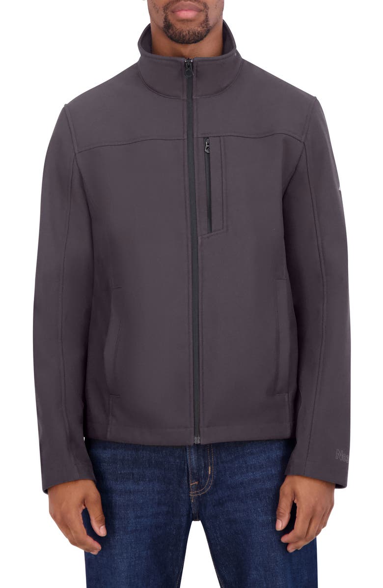 Nautica Water Resistant Softshell Jacket, Main, color, Grey Heather