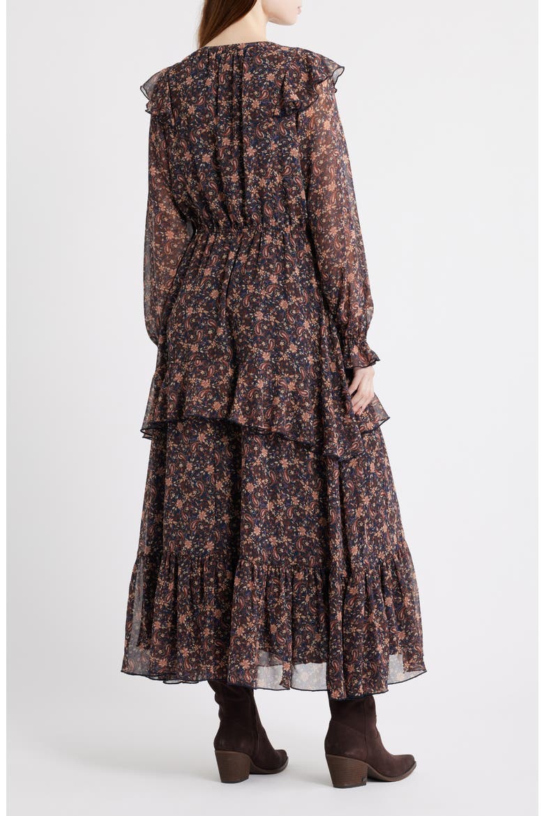 Paisley Tiered Ruffle Maxi Dress, Alternate, color, NAVY MALLORY PAISLEY