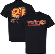 CHECKERED FLAG Men's Checkered Flag Sports Black Josh Berry Name & Number T-Shirt