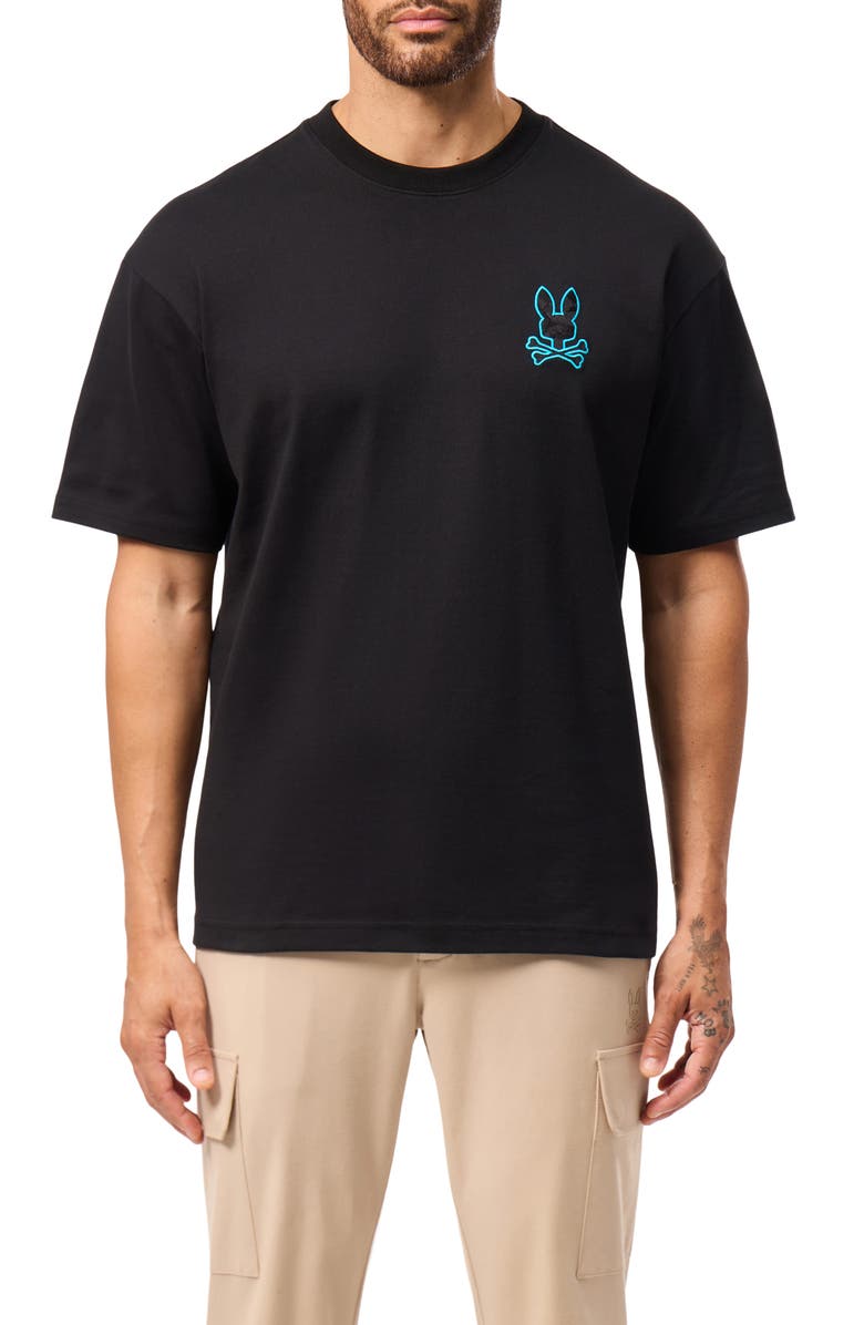Psycho Bunny Felix Embroidered Cotton Graphic T-Shirt, Main, color, 